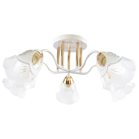 Lamp Ceiling Economy Highlight 12241/5wt+FGD CL, 5x60W, E27, 21x56x56 cm, white color