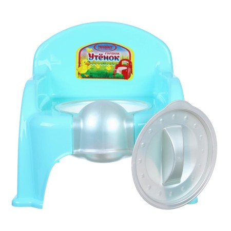 Pot children's “duckling” with a lid, light turquoise / white 310x295x280mm