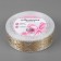 Satin tape with embossing "Snake", 25 mm, 23 ± 1 m, white/gold color