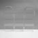 Steaches for earrings, 3 sections, 8 rows, 21 × 2 × 28 cm, the color is transparent