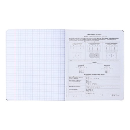 Subject notebook, 48 sheets, cage, computer science erichkrause "Ves in the root", plastic cover silk-screen covers, Blok Offset 100%, information block-8