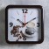 Wall clock, interior: kitchen, "cup of coffee", silent, 22 x 22 cm