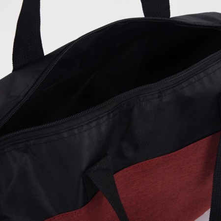 Sports bag with lightning, long belt burgundy color-2