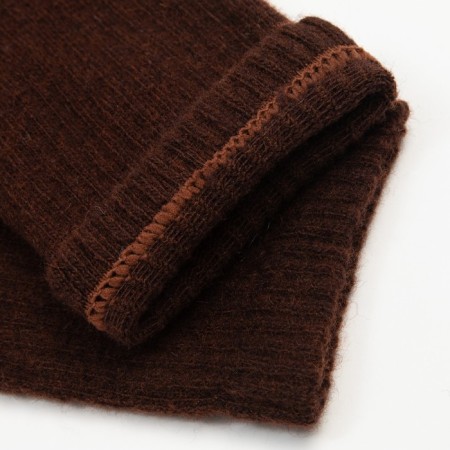 Men's socks with yak down, chocolate color, size 41-43-2