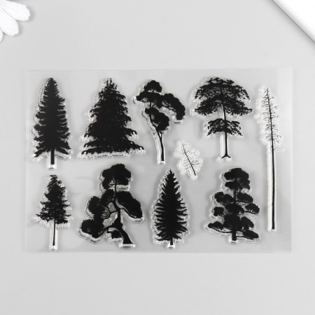 Stamp for creativity Silicon "Trees" 16x11 cm