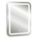 Mirror with Doratiz LED backlighting "Marta", 550x800 mm, heating, clock, sensory switch, dimmer