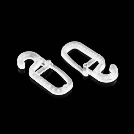 Hook for the curtains "string", 30x13x3 mm, d = 4 mm, plastic
