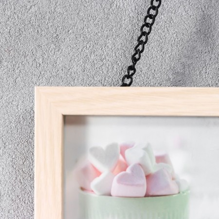 Photo frame double MDF suspended on the "Family" chain 10x15 cm-3