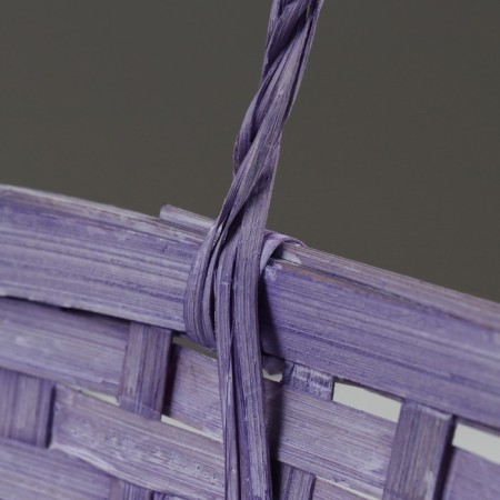 Wicker basket, 26 x 13 x 11 cm, purple, bamboo-2