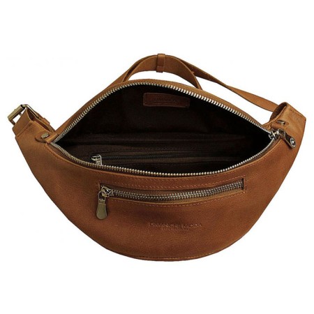 Waist bag, 2 parts on a zipper, adjustable belt, redhead color-2