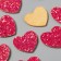 Decor for the creativity of felt lords "Heart" pink 2.7x3 cm