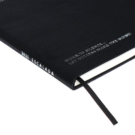 The weekly dated 2025, Escalada, a soft cover made of artificial leather, A6+, 80 sheets, embossing foil, block 70 g/m², black-3