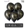 Latex ball 12 "Star rain.", Pastel, set of 50 pcs., Black color