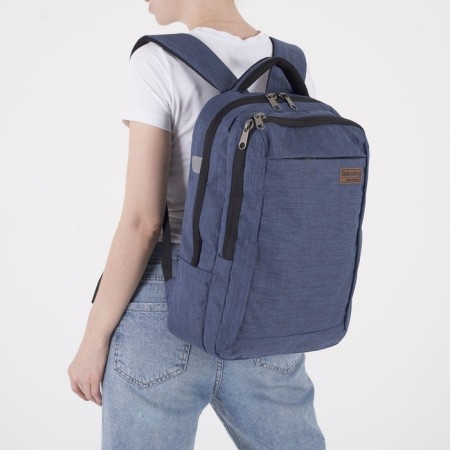 Male backpack on lightning, "saxi", outer pocket, blue color-8