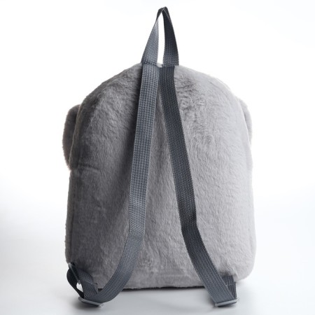 Plush Baby backpack for the girl "Dog in a suit", 30x25x7 cm-3