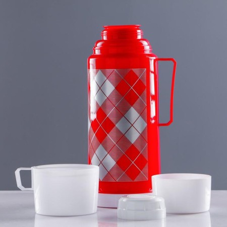 Thermos 1 l, with a glass flask, retains heat 8 hours, 12 x 28 cm, mix-2
