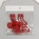 Decor "Red Snake" Foam Glitter, 7 cm (set 6 pcs)