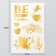 Stickers (stickers) "Valentine" 10x15 cm, color gold, 5-305