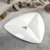 The porcelain rations are triangular 3 cells, 20 × 20 cm, white color