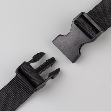 Holder for the straps of a backpack: Fastex 25 mm, with regulators, maximum sling length 50 cm, black color-1