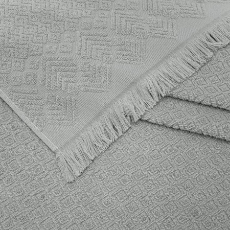 Tainted towel "Rhombus", 450 g, size 50x80 cm, color gray color-1
