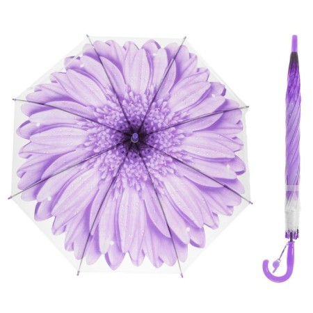 Herbera umbrella, semi-automatic, with whistle, r = 41cm, purple color