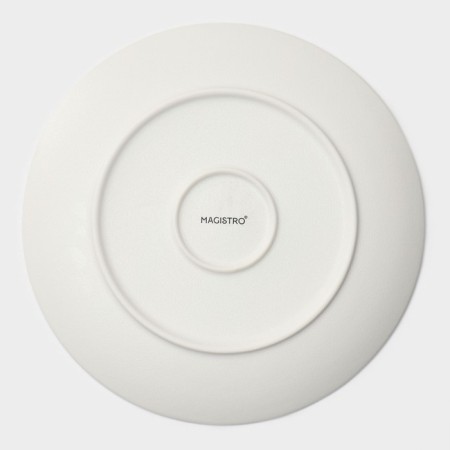 A set of plates of dining porcelain Magistro Lofty, 6 objects: D = 26.7 cm, white color-4