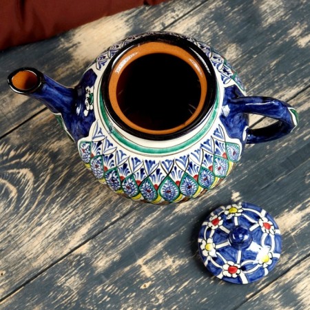 Rishtan ceramics "Patterns", 1000 ml, blue-1