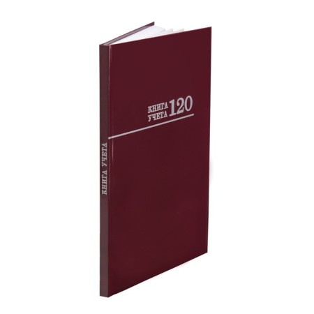 A4 accounting book, 120 sheets in the Bordeaux cage, hard cover, glossy lamination, offset block-5