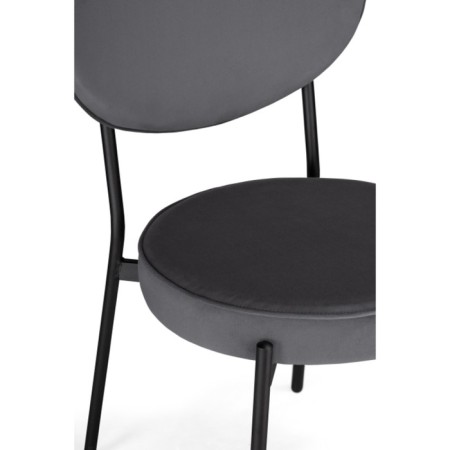 STULL OF A MARAL CARCAS Roys Metal/Velur, Black/Anthracite 45x52x90 cm-4