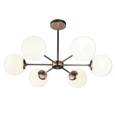 Lamp on the ESCADA rod, 2110/6P Nickel. 6x40W, E14, 750x750x420 mm, color Satin nickel