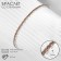 Bracelet "ice" 1 row, yellow color in silver, 7 cm