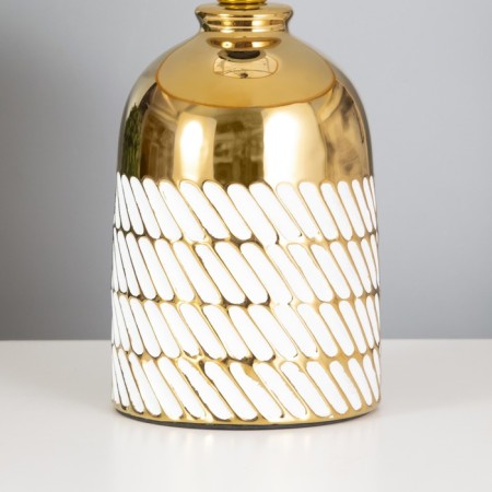 Table lamp "Laura" 1x40W E14 white/gold 22x22x36cm-3