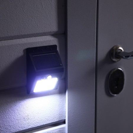 Garden lamp on a sunny battery with a motion sensor, invoice, 9.5 × 13 × 5 cm, Cob Led, glow white-1