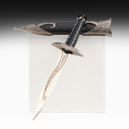 Souvenir sword "Say", a blade with a bend on a scabbard twisted patterns, black/silver, 28cm
