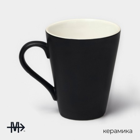 Porcelain mug Magistro Matt Black, 350 ml-1