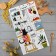 Towel of the kitchen "cat in the kitchen" 35x60 cm, 100% HL, 160g/m2