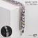 Bracelet with rhinestones "Northern Lights" snake, rainbow color in silver, l = 18 cm