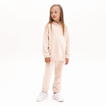Kids (hoodies, trousers) casual collection kids beige color, height 128-8