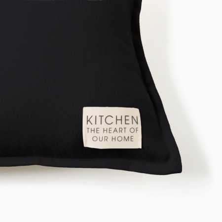 Ethel pillow, 30x50+1 cm, black, 100% cotton-4