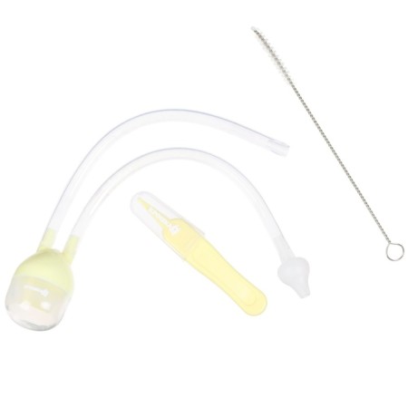 Child care set (aspirator, brush, tweezers), yellow color-5