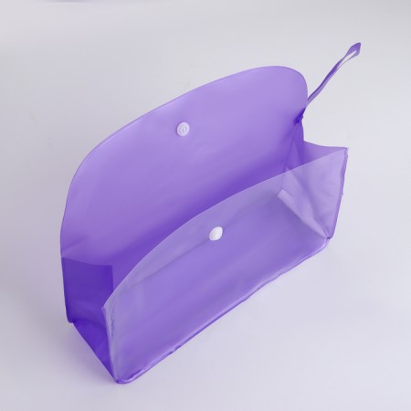 Cosmetic bag on the button, purple color-3