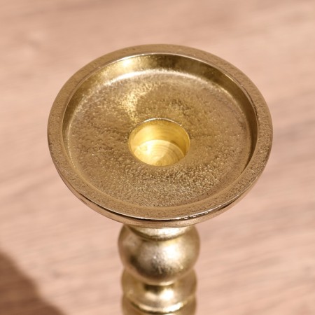 Antik candlestick 18.5 cm, aluminum-5