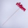 Topper "March 8 on a monogram" from plywood, 13x5 cm, red