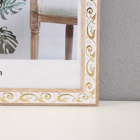 Photo frame plastic 30x40 cm "Golden Binding on White" 1.1x32.8x42.8 cm-1