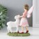 Souvenir Polystone "Girl Babochka with a lamb" Pink wings 13.5x5x15.5 cm