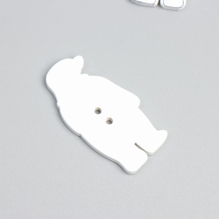 Buttons wood for creativity 2 punctures "Bear with a backpack" set of 15 pcs 1.6x3.5 cm-2