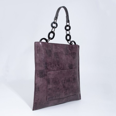 Luggage bag, external pocket, long belt, purple color-2