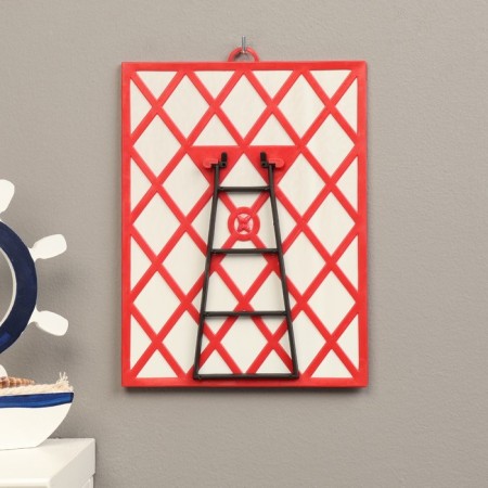 Interior mirror, acrylic, 18 x 24 cm, red-1