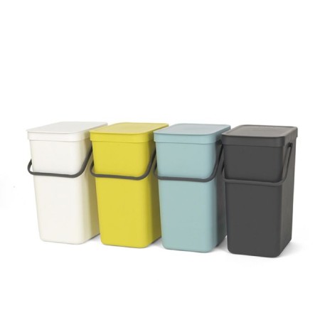 Garbage bucket Brabantia Sort & Go, built -in, gray color, 16 liters-1
